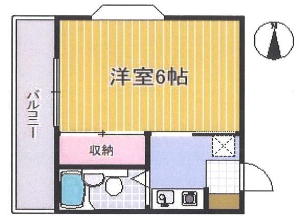 マイハウスII(1K/2階)の間取り写真