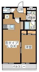 ブランドール弐番館(1LDK/1階)の間取り写真