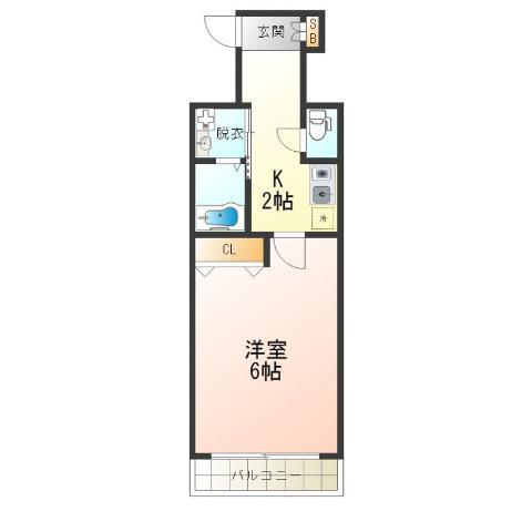 リアライズ天下茶屋(1K/8階)の間取り写真