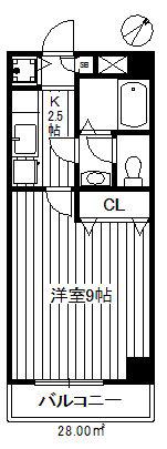 ヒルトップ成増(1K/4階)の間取り写真