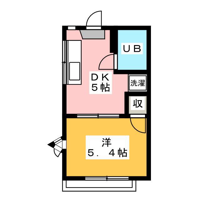 コーポひかり(1DK/2階)の間取り写真