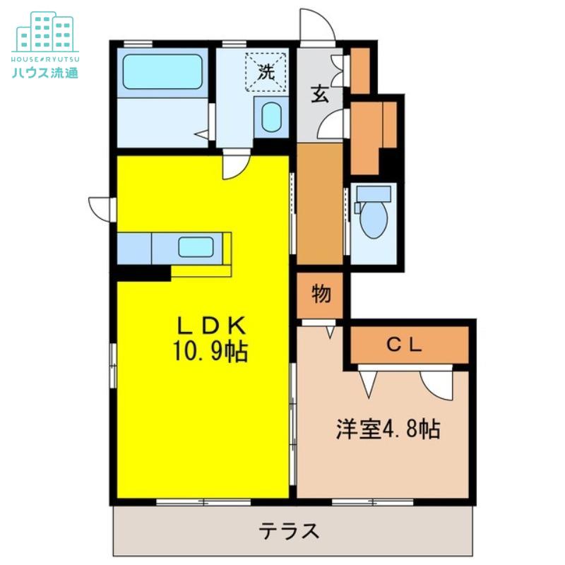 ガーデンズヒル(1LDK/1階)の間取り写真
