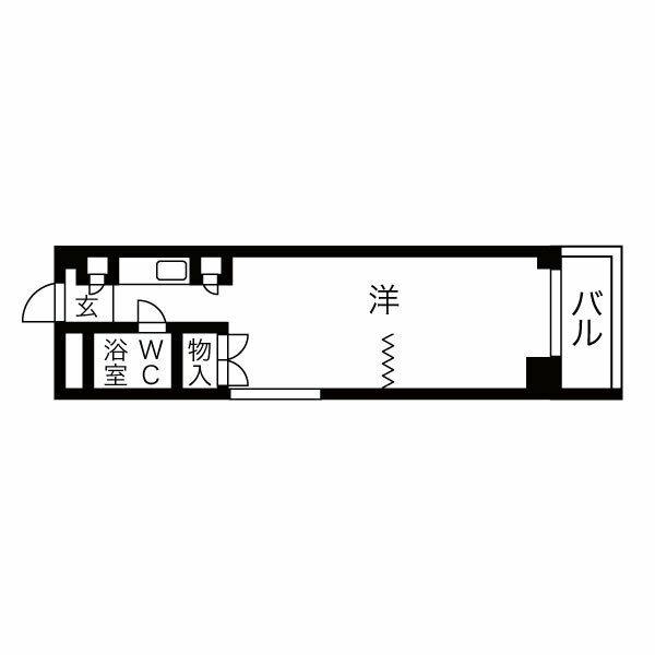 グリーンハイツ南久屋(1K/3階)の間取り写真