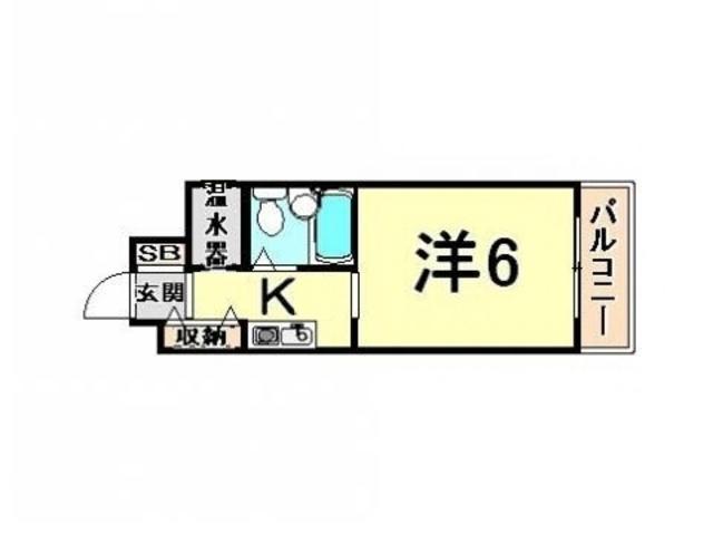 トムズハウス(1K/5階)の間取り写真