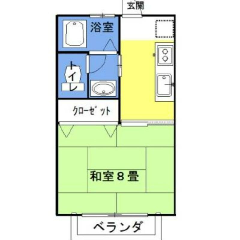 ラフォンテ・チャオ3RD(1K/2階)の間取り写真