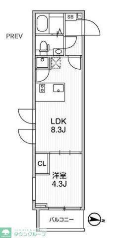 BEVERLY HOMES 石神井台(1LDK/4階)の間取り写真