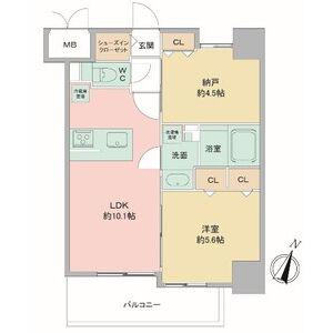 LOUIS RESIDENCE弁天町(1SLDK/9階)の間取り写真