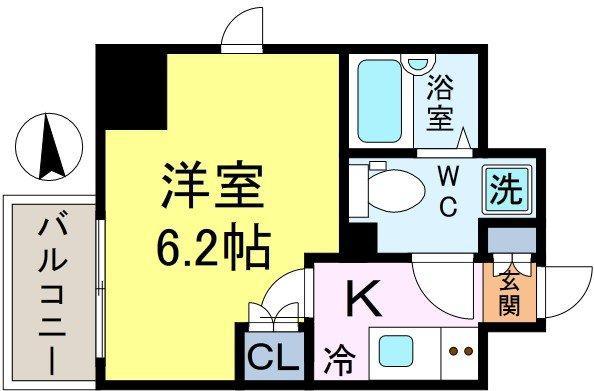 アルテシモパッソ(1K/7階)の間取り写真