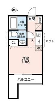 VENUS LAGOON 白幡仲町(ワンルーム/2階)の間取り写真