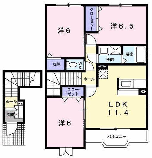 セイラン(3LDK/2階)の間取り写真