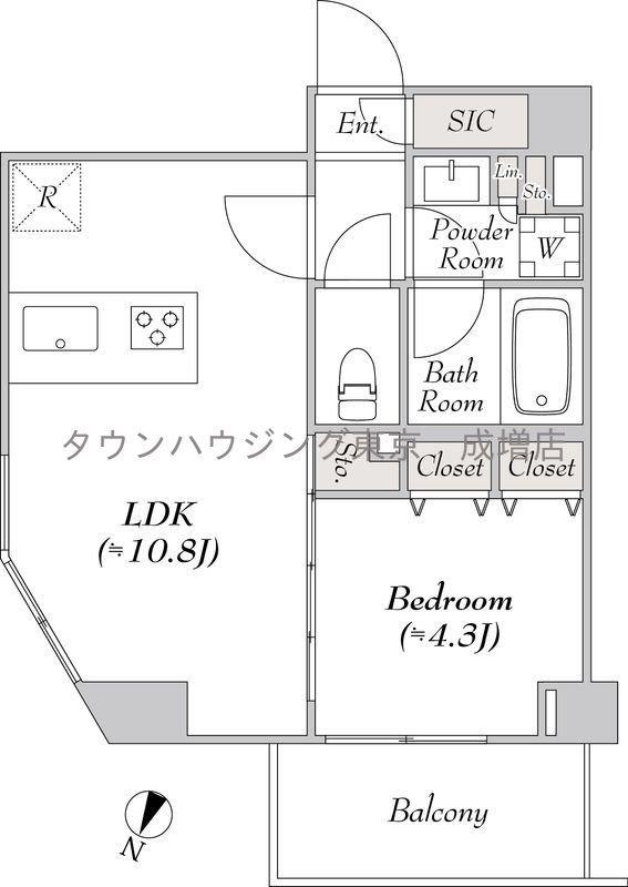 ルミーク本町ウエスト(1LDK/5階)の間取り写真