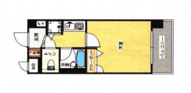 ライオンズマンション天神西(1K/8階)の間取り写真