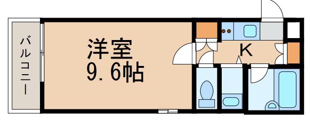 シャルマンフジ中之島弐番館(1K/3階)の間取り写真