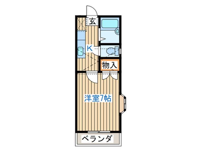 ロフティアイランドC(1K/1階)の間取り写真