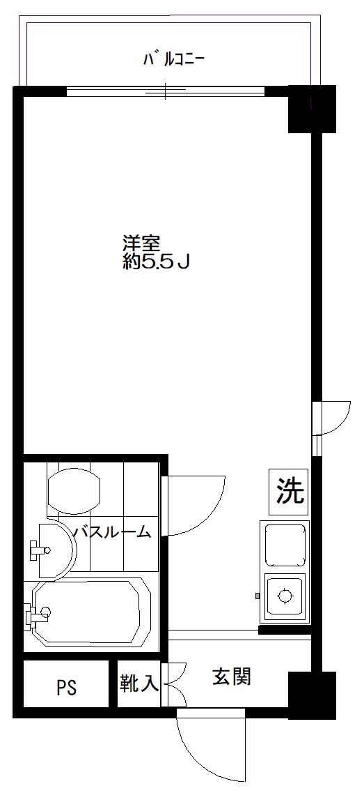 メゾネット原宿(ワンルーム/2階)の間取り写真