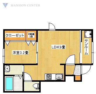 カーサリベルタ I(1LDK/1階)の間取り写真