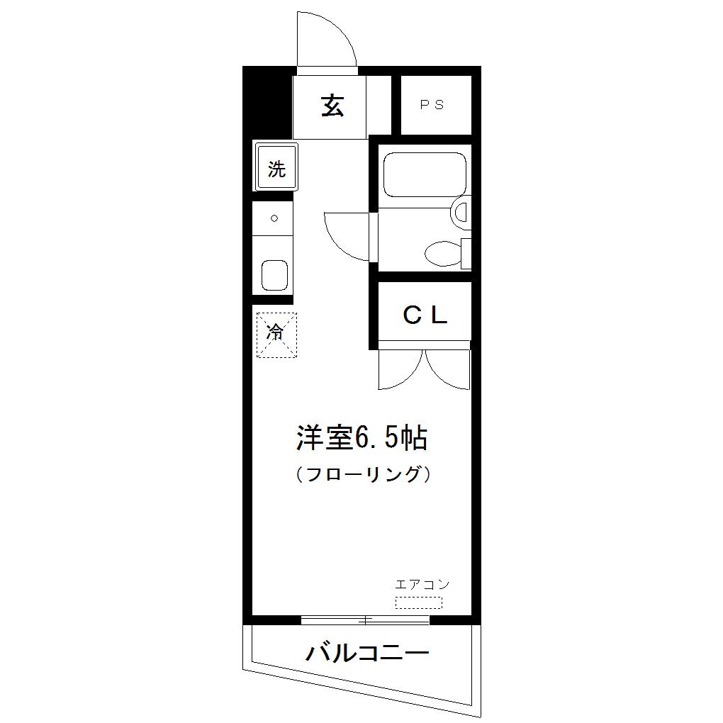 クリオ平間ファースト(ワンルーム/2階)の間取り写真