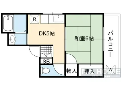 コーポ田中(1DK/3階)の間取り写真