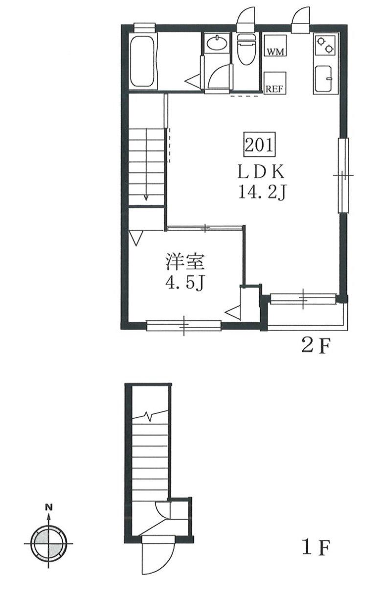 コンフォート鷺宮(1LDK/1階)の間取り写真