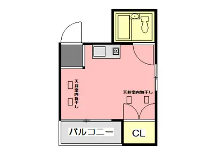 古川橋ハイツ(ワンルーム/3階)の間取り写真