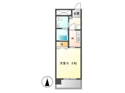 高畑T-2マンション(1K/4階)の間取り写真