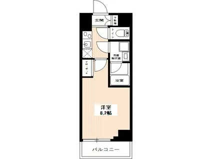HYS ノース TOKYO RESIDENCE(1K/8階)の間取り写真