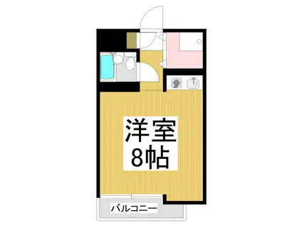 メゾン西鶴賀(ワンルーム/1階)の間取り写真