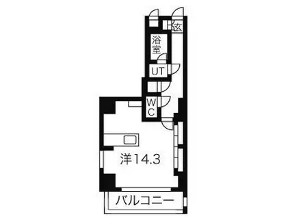 スタジオスクエア大須(ワンルーム/2階)の間取り写真