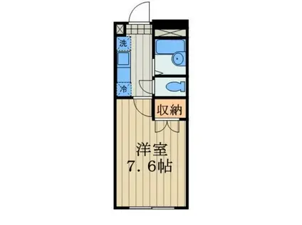 アンプルール フェール 武蔵野(1K/2階)の間取り写真