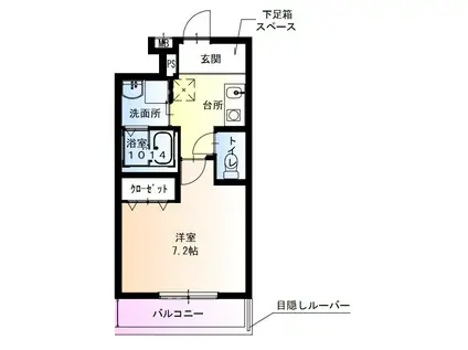 フジパレス今津中III番館(1K/1階)の間取り写真