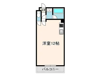 グローリーハイツ東成(ワンルーム/3階)の間取り写真