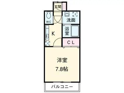 グランツ昭和館(1K/2階)の間取り写真