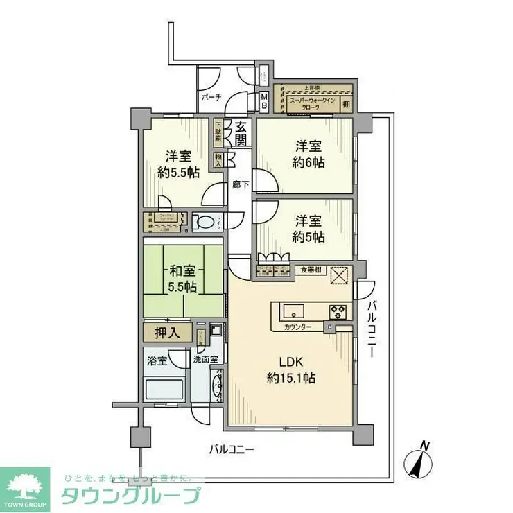 サンクレイドル蘇我シンフォニー 2階階 間取り