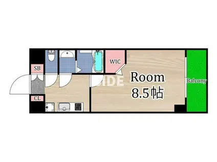 ワールドアイ京橋ノルド(1K/5階)の間取り写真