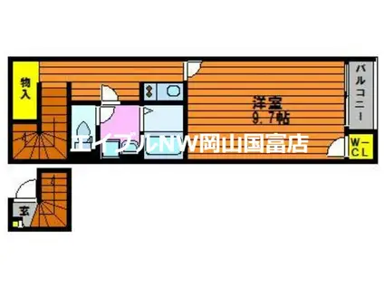 レオネクストブルーム長船(1K/2階)の間取り写真