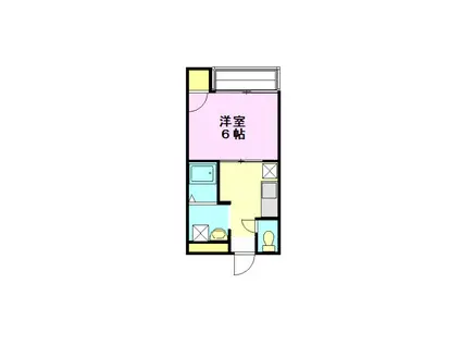 ホワイトヴィラ21(1K/2階)の間取り写真