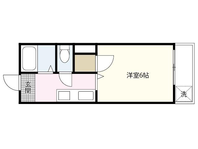 RESTA KAITA(1K/1階)の間取り写真