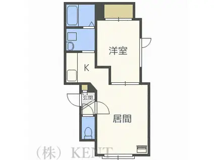 メッセ・グランデ(1LDK/2階)の間取り写真