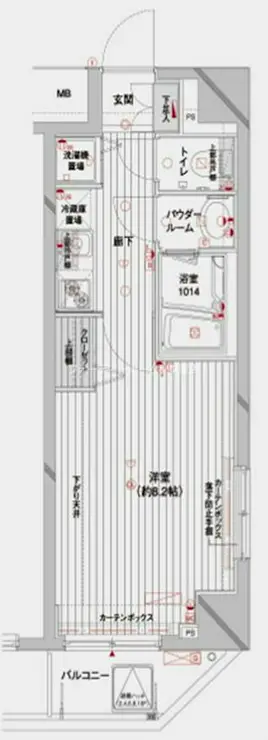 メインステージ蔵前 6階階 間取り
