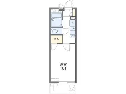 レオパレスグランドコート(1K/3階)の間取り写真