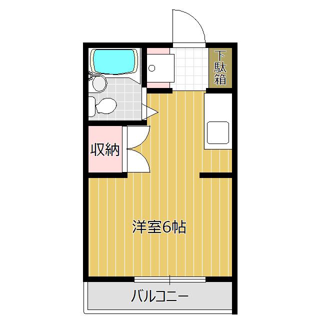 メイプル安東(ワンルーム/1階)の間取り写真