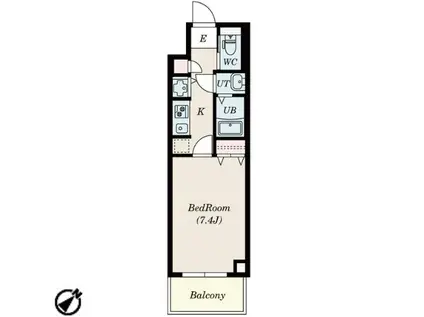 S-RESIDENCE葵(1K/10階)の間取り写真