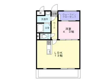 グランフーサ(1LDK/2階)の間取り写真