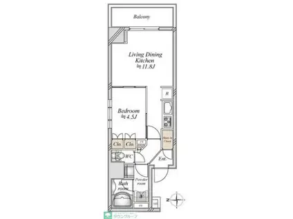 アーバンパーク浅草(1LDK/10階)の間取り写真