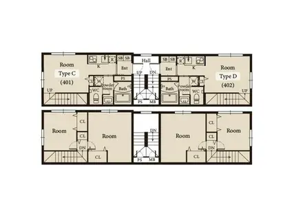 J-ARC板橋本町(2LDK/4階)の間取り写真