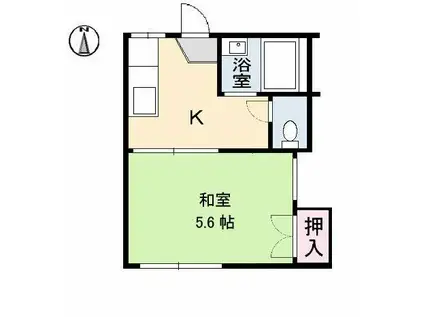 コーポ小林(1K/1階)の間取り写真