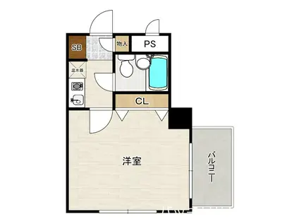 ダイナコート天神アベニュー(ワンルーム/5階)の間取り写真