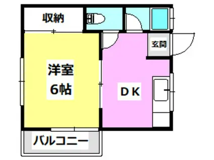 大池玉木ビル(1DK/3階)の間取り写真