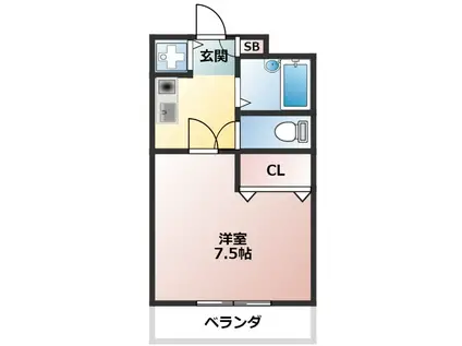 セントラル東十条ビル(1K/3階)の間取り写真