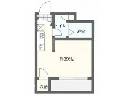 レファインド岡山(ワンルーム/4階)の間取り写真